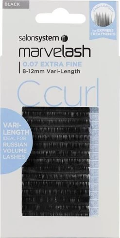 Salon System Marvelash C Curl Lashes 0.07 Extra Fine 8-12mm (Vari-Length)