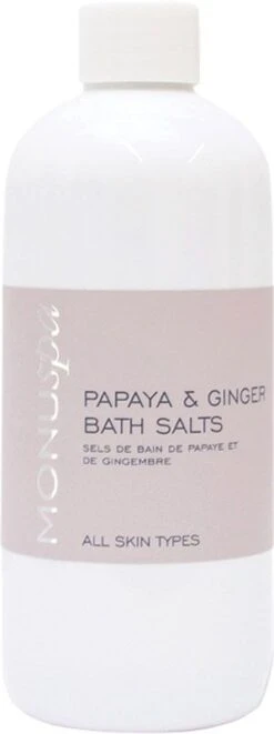 Monu Papaya & Ginger Bath Salts 300ml