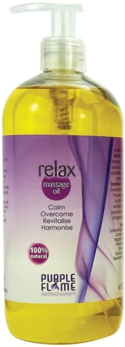 Purple Flame Massage Oil, Relax 500ml
