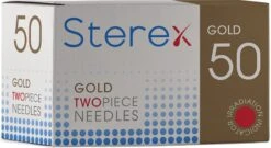 Sterex Gold Plated Two Piece Electrolysis Needles (50)